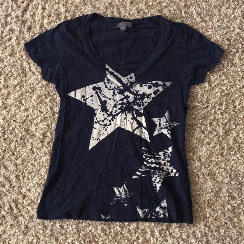 Dark blue v neck